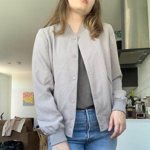 Wilfred L Grey Bomber Jacket Poussin Bomber NWT